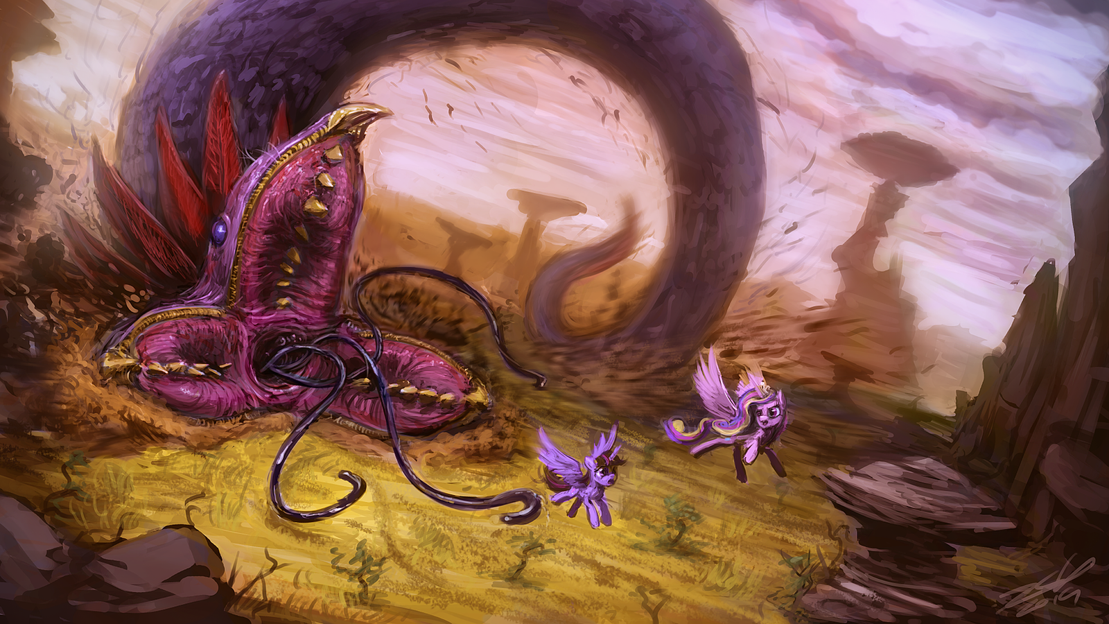 Angle of the Tatzlwurm by AssasinMonkey, Jan 26, 2014 in Fan Art > Digital Art > Painting & Airbrushing > Movies & TV